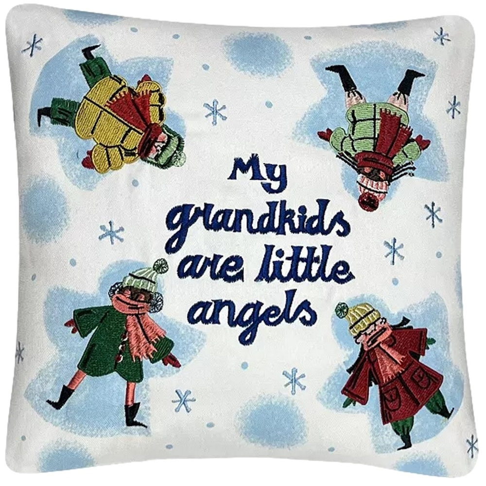 Angel Grandkids Mini Pillow 12x12 NWT